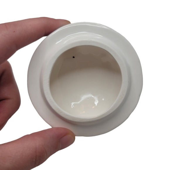 Vintage Ceramic Easter Cottage Egg Container Candy Holder Girl Bunny Rabbit Box - Picture 6 of 9